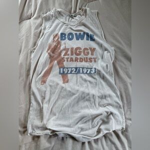 Junk Food Clothing Ziggy Stardust Tank Top - White and Blue